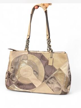 Coach Inlaid Patchwork Tote Bag (Style F20013)